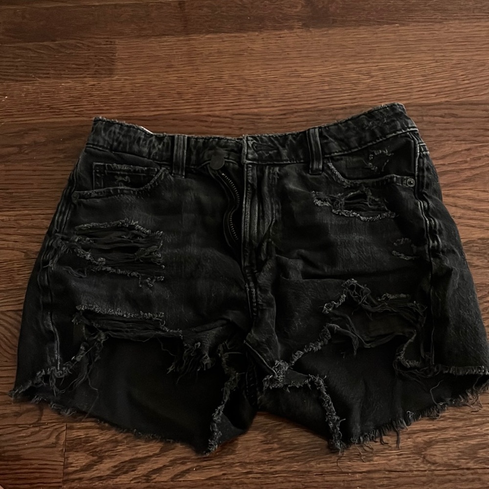 American Eagle Black Denim Shorts